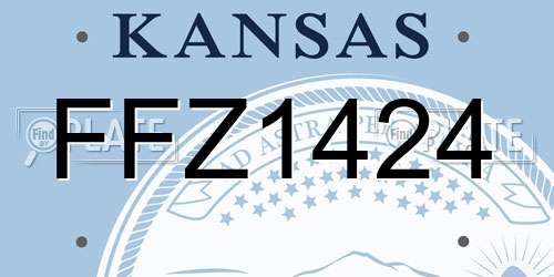 FFZ1424 Kansas License Plate