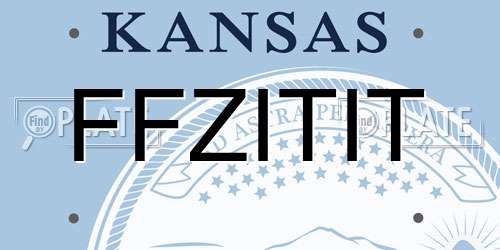 FFZITIT Kansas License Plate