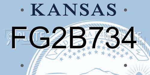 FG2B734 Kansas License Plate
