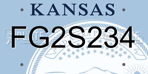 FG2S234 Kansas License Plate
