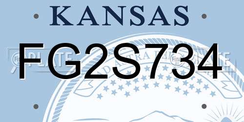 FG2S734 Kansas License Plate