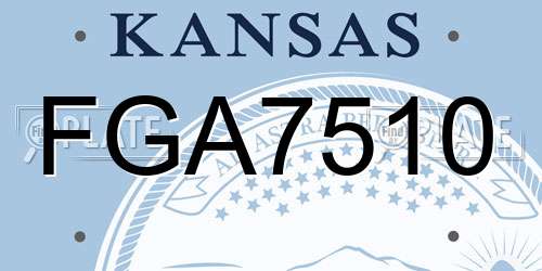 FGA7510 Kansas License Plate
