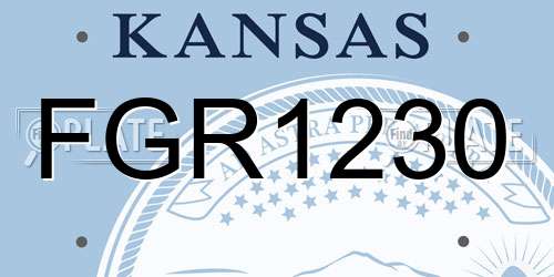 FGR1230 Kansas License Plate