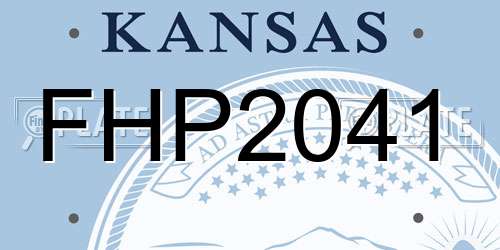 FHP2041 Kansas License Plate