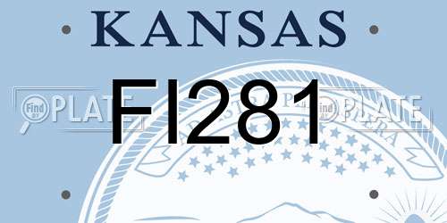 FI281 Kansas License Plate