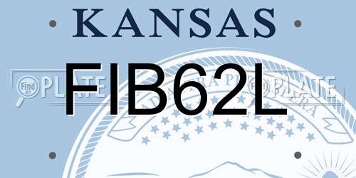 FIB62L Kansas License Plate