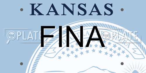 FINA Kansas License Plate