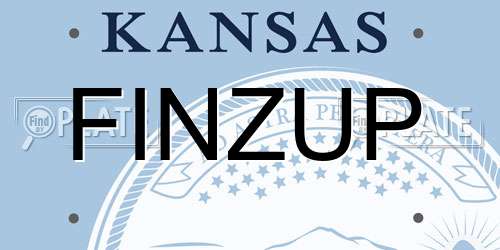 FINZUP Kansas License Plate