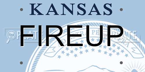 FIREUP Kansas License Plate