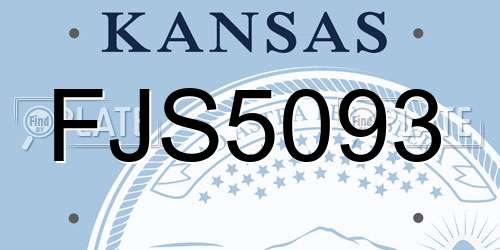 FJS5093 Kansas License Plate