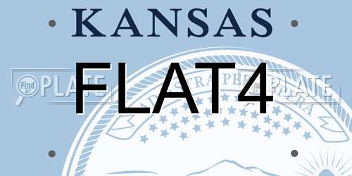 FLAT4 Kansas License Plate