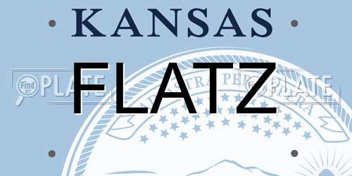 FLATZ Kansas License Plate
