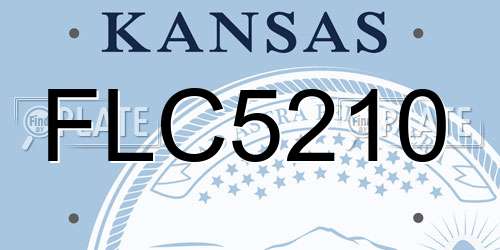 FLC5210 Kansas License Plate