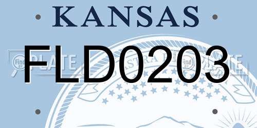FLD0203 Kansas License Plate