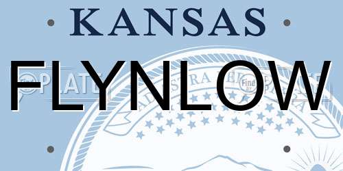 FLYNLOW Kansas License Plate