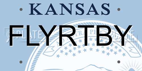 FLYRTBY Kansas License Plate