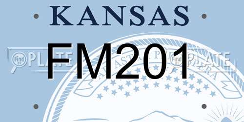 FM201 Kansas License Plate