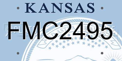FMC2495 Kansas License Plate