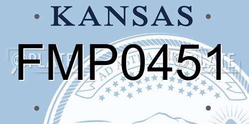 FMP0451 Kansas License Plate