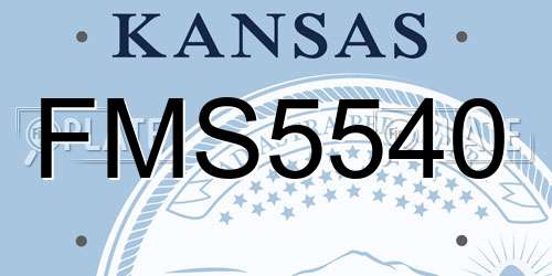 FMS5540 Kansas License Plate