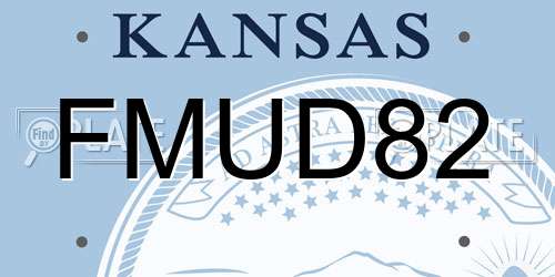 FMUD82 Kansas License Plate