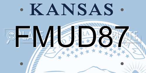 FMUD87 Kansas License Plate