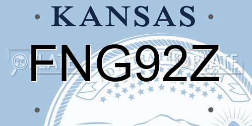 FNG92Z Kansas License Plate