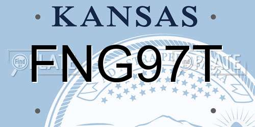FNG97T Kansas License Plate