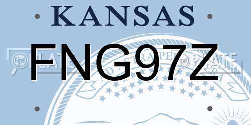 FNG97Z Kansas License Plate