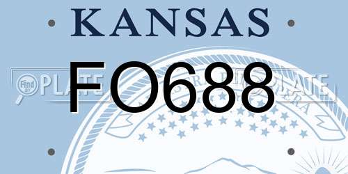 FO688 Kansas License Plate