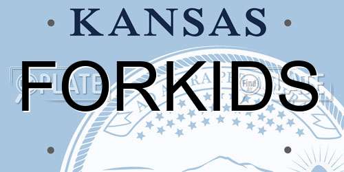 FORKIDS Kansas License Plate