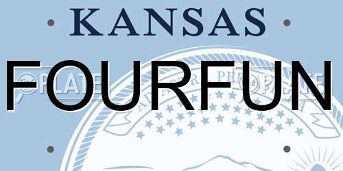 FOURFUN Kansas License Plate