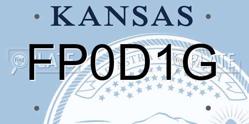 FP0D1G Kansas License Plate
