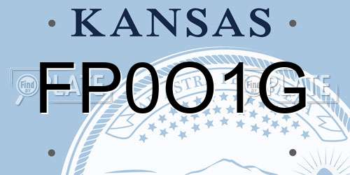 FP0O1G Kansas License Plate