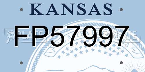 FP57997 Kansas License Plate