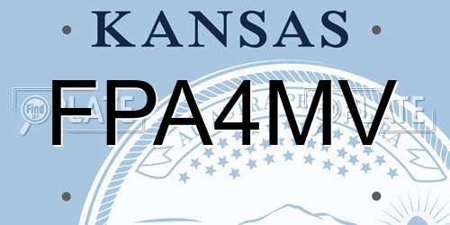 FPA4MV Kansas License Plate