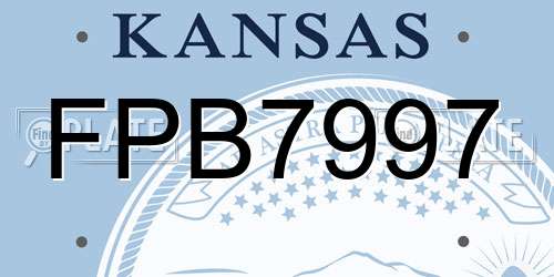 FPB7997 Kansas License Plate