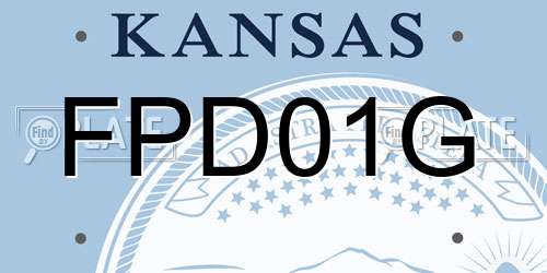 FPD01G Kansas License Plate