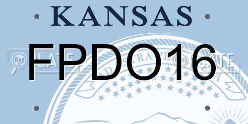 FPDO16 Kansas License Plate