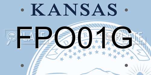 FPO01G Kansas License Plate