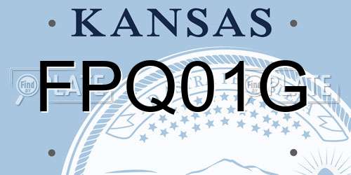 FPQ01G Kansas License Plate
