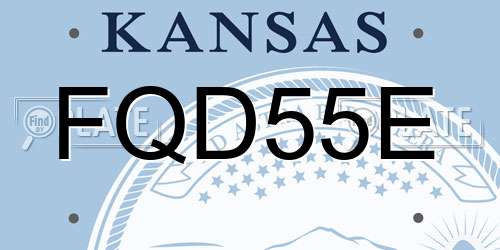 FQD55E Kansas License Plate