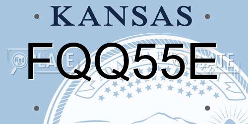 FQQ55E Kansas License Plate