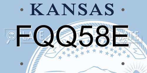 FQQ58E Kansas License Plate
