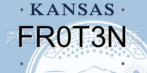FR0T3N Kansas License Plate