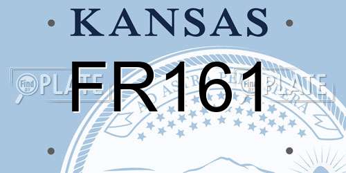 FR161 Kansas License Plate