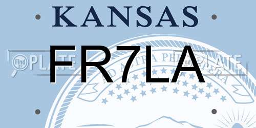 FR7LA Kansas License Plate