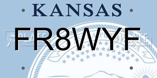 FR8WYF Kansas License Plate