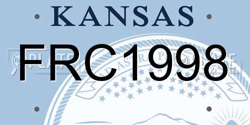 FRC1998 Kansas License Plate