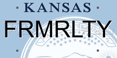 FRMRLTY Kansas License Plate